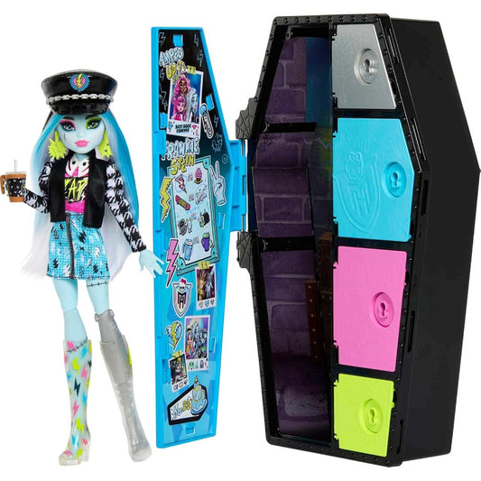 Monster High Skulltimate Doll Frankie Stein with Dress - Up Locker - NEXTLEVELUK