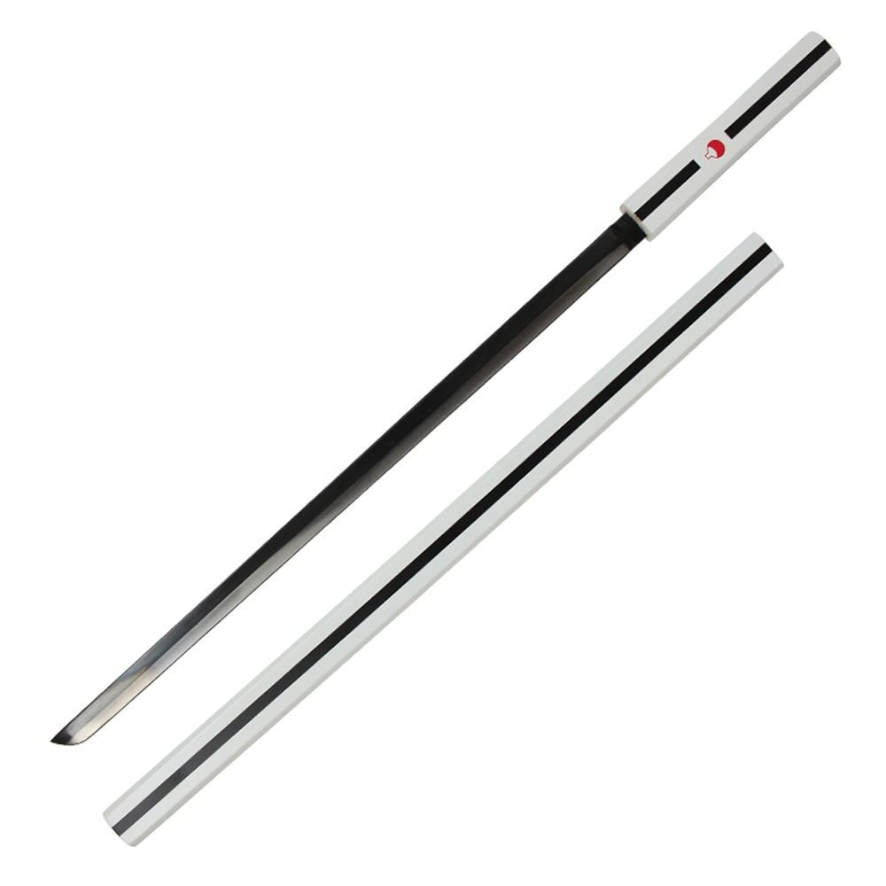 Naruto Kusanagi Sasuke White Katana Grasscutter Metal Sword - NEXTLEVELUK