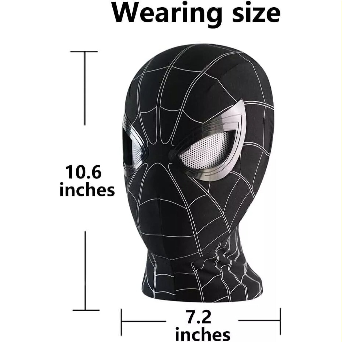 Noir Spider - Man Light Up Interactive Mask with Remote Control Adjustable Eyes Spiderman - NEXTLEVELUK