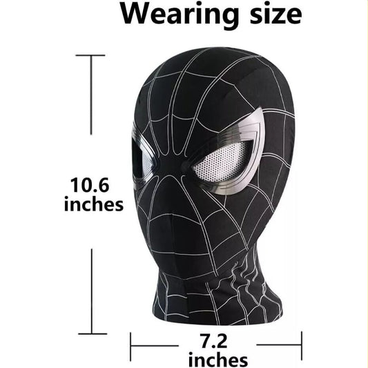 Noir Spider - Man Light Up Interactive Mask with Remote Control Adjustable Eyes Spiderman - NEXTLEVELUK