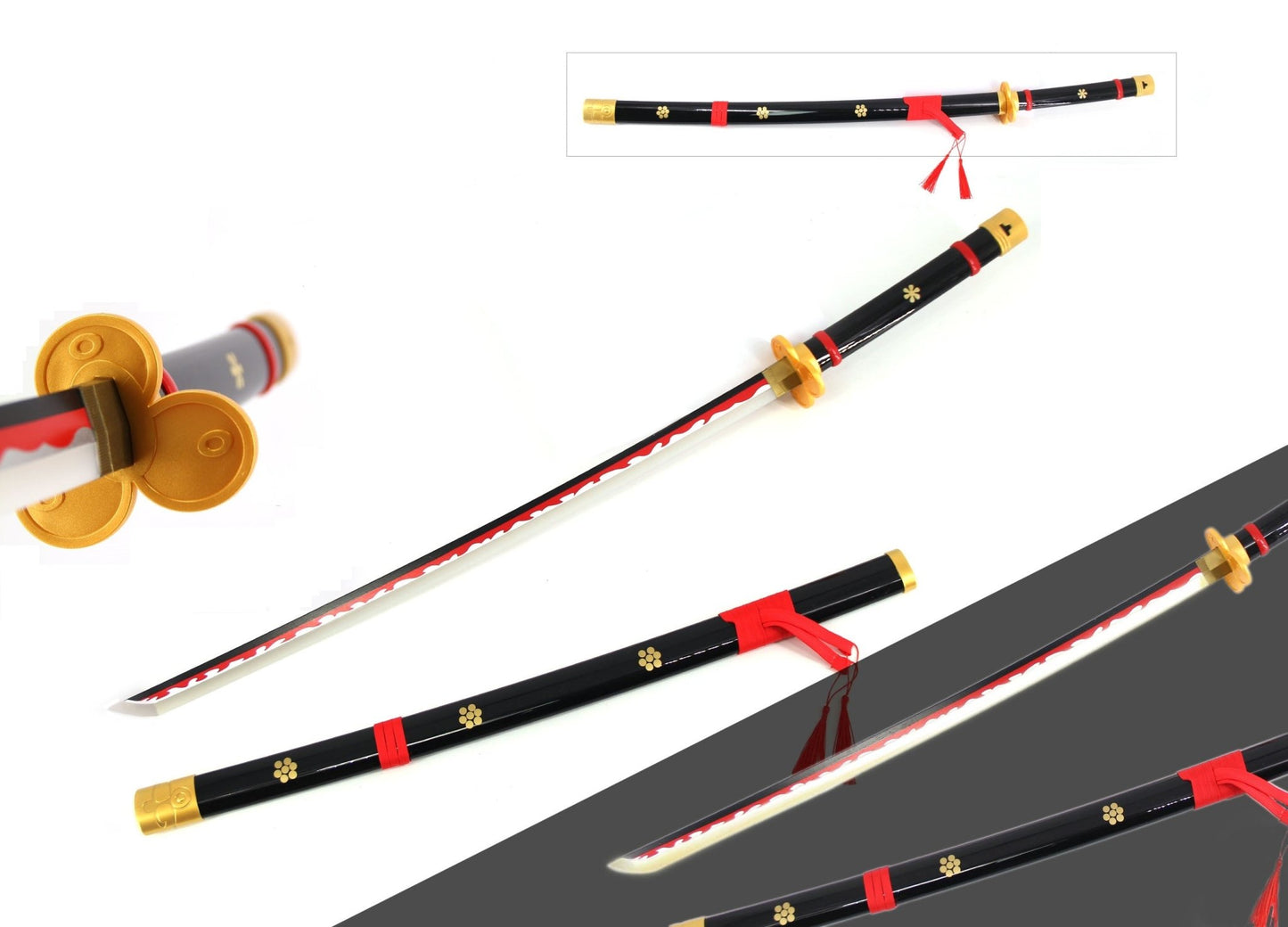 One Piece Black Enma Sword LED Light Up Sword Cosplay Prop Replica - NEXTLEVELUK