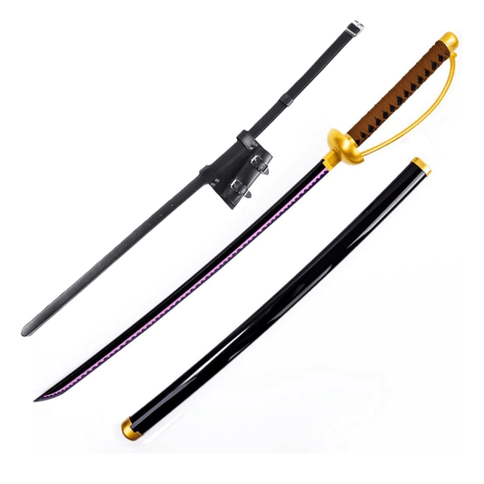 One Piece Gol. D Roger Wooden Sword Cosplay Prop Replica With PU Sword Belt Bundle - NEXTLEVELUK