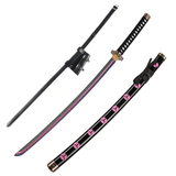One Piece Roronoa Zoro Shusui Wooden Katana Cosplay Sword With PU Sword Belt Bundle