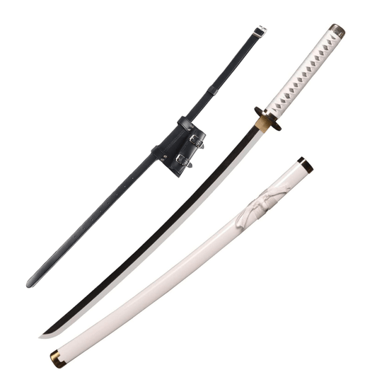 One Piece Roronoa Zoro Wado Ichimonji Wooden Cosplay Sword With PU Sword Belt Bundle - NEXTLEVELUK