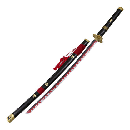 One Piece Sword Roronoa Zoro cosplay Wooden Swords Black Enma Prop Replica - NEXTLEVELUK
