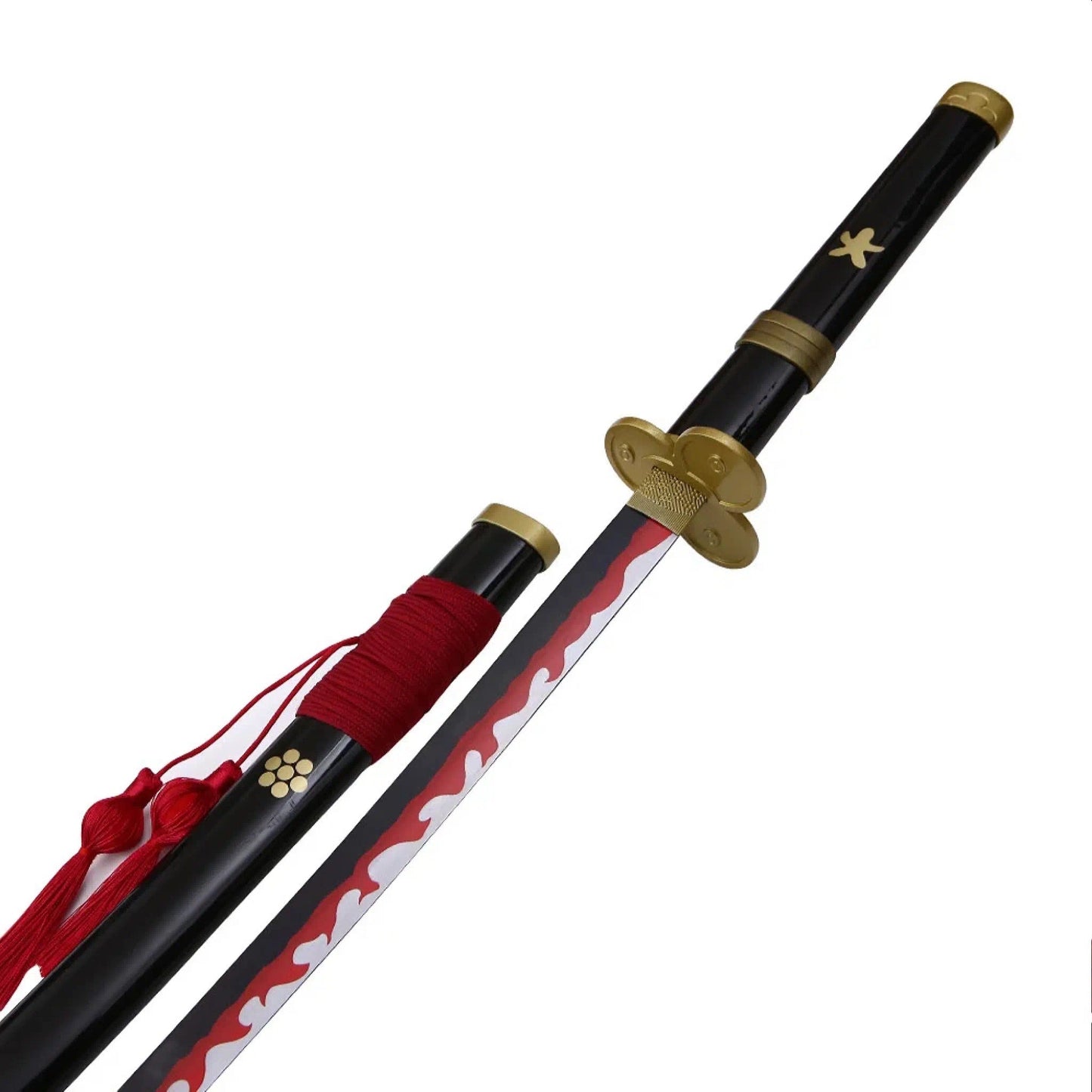 One Piece Sword Roronoa Zoro cosplay Wooden Swords Black Enma Prop Replica - NEXTLEVELUK
