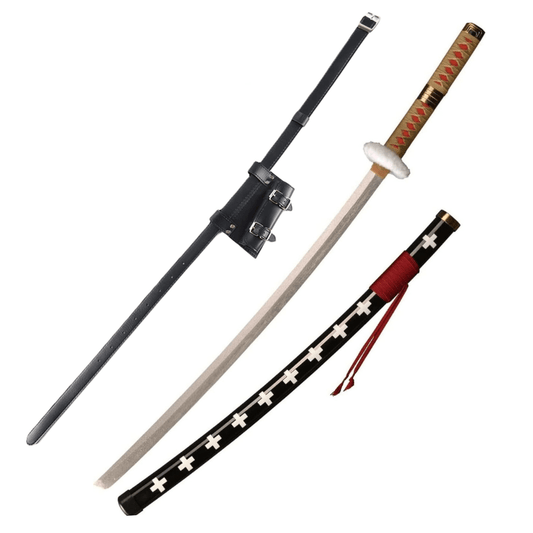 One Piece Trafalgar Law Kikoku Wooden Sword Cosplay Prop 140cm XL With PU Sword Belt Bundle - NEXTLEVELUK