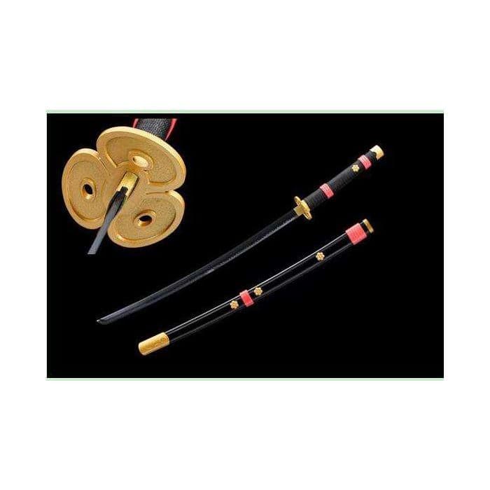 One Piece Zoro Enma Metal Black & Orange Katana Sword - NEXTLEVELUK