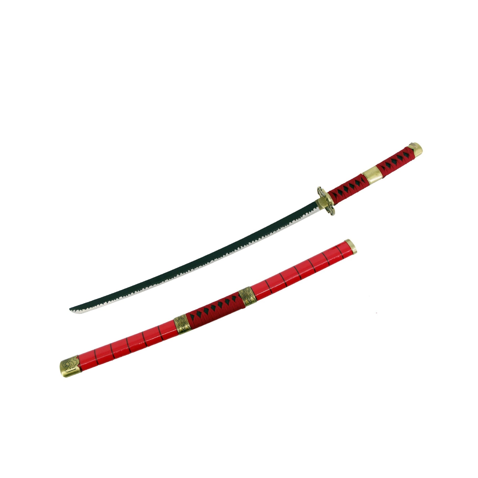 One Piece Zoro Sandai Kitetsu Metal Red Katana Sword - NEXTLEVELUK