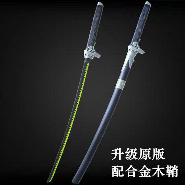 Overwatch Genji Green Metal Katana Sword