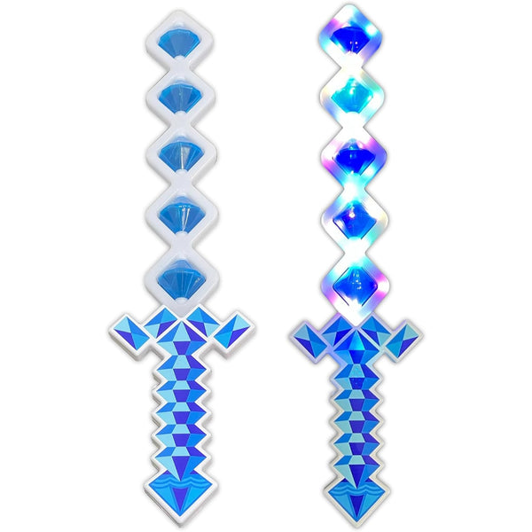 Retro Diamond 8-Bit Pixel Plastic Sword Assortment Colour