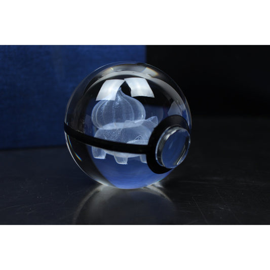 Pokemon 3D Crystal Ball Pokeball Bulbasaur Night Light 8cm XL Size - NEXTLEVELUK