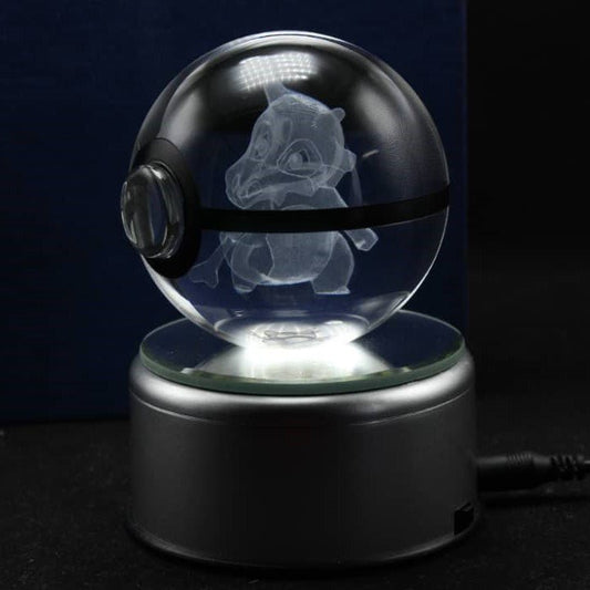 Pokemon 3D Crystal Ball Pokeball Cubone Night Light 8cm XL Size - NEXTLEVELUK