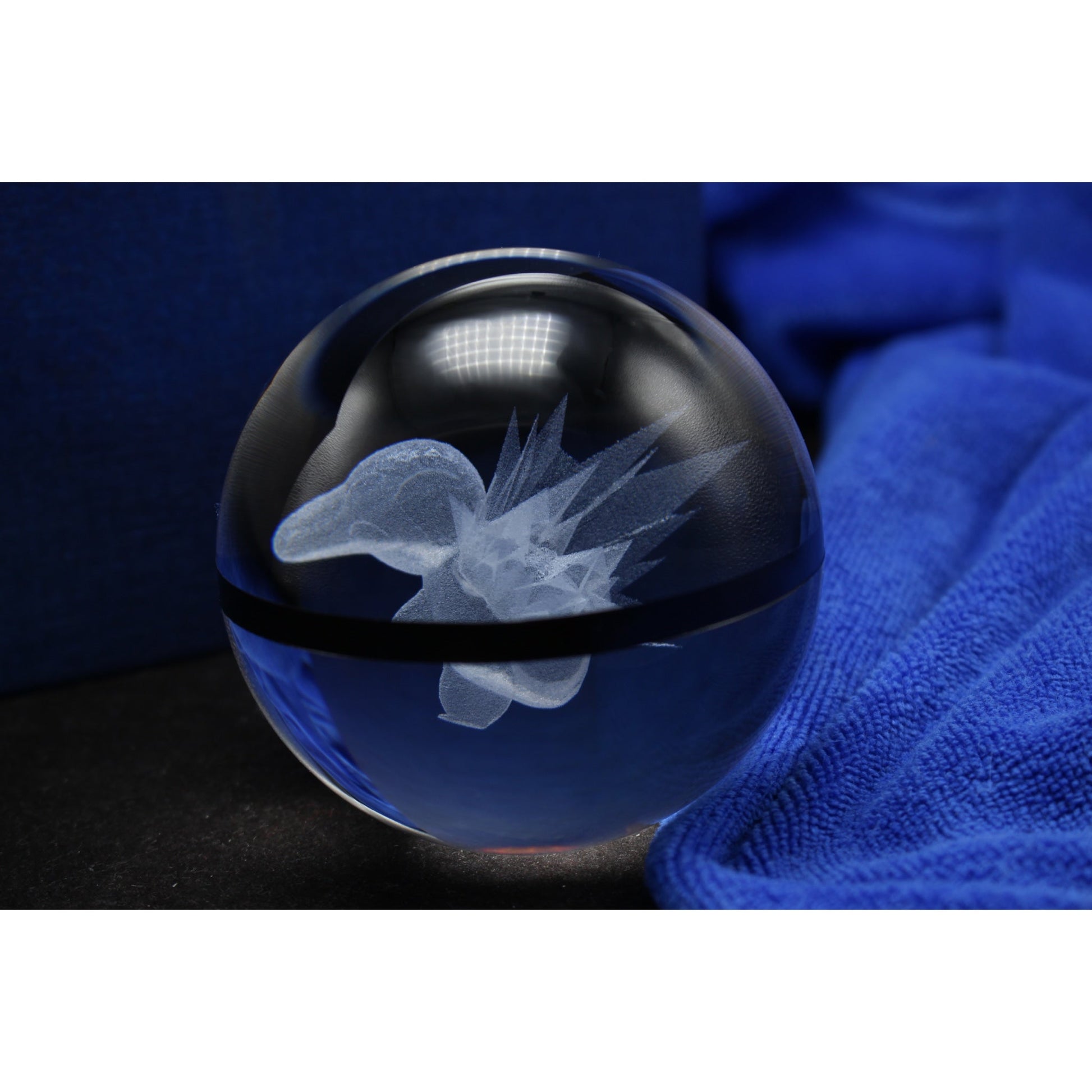 Pokemon 3D Crystal Ball Pokeball Cyndaquil Night Light 8cm XL Size - NEXTLEVELUK