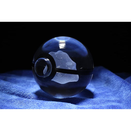 Pokemon 3D Crystal Ball Pokeball Ditto Night Light 8cm XL Size - NEXTLEVELUK