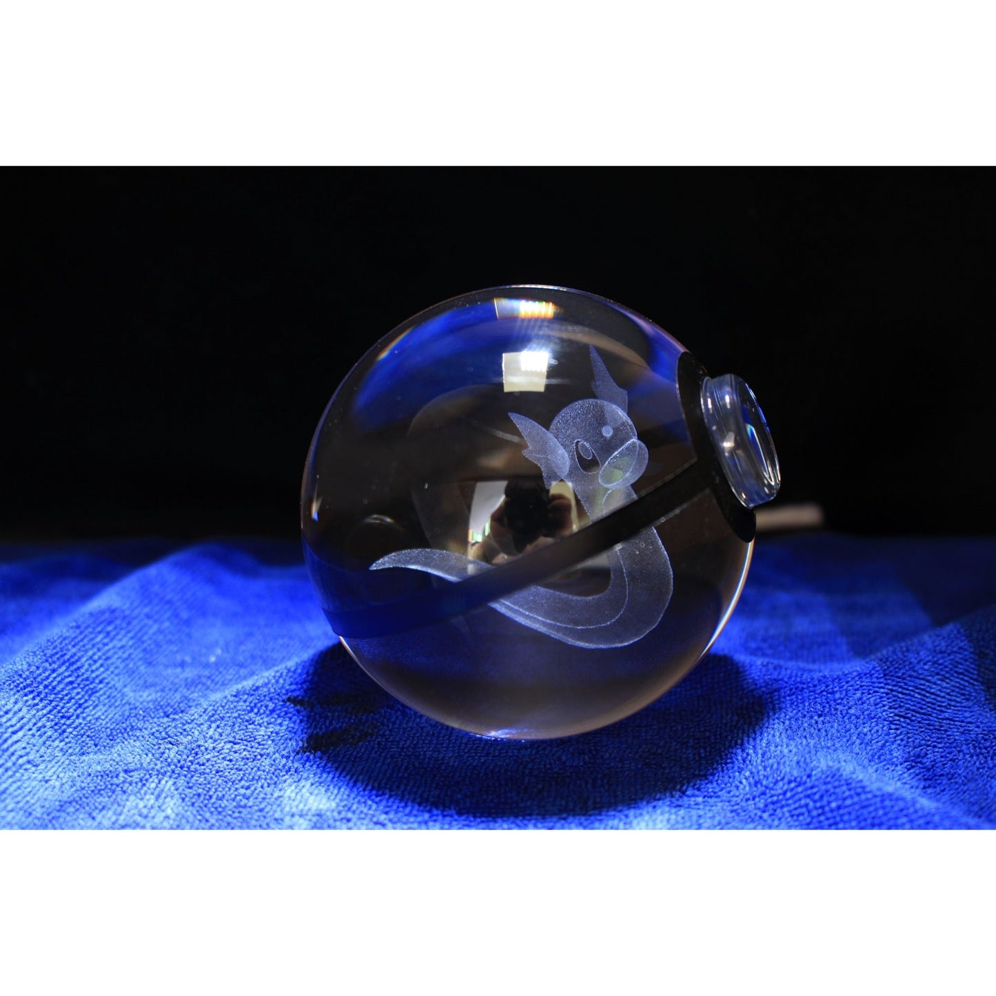Pokemon 3D Crystal Ball Pokeball Dratini Night Light 8cm XL Size - NEXTLEVELUK