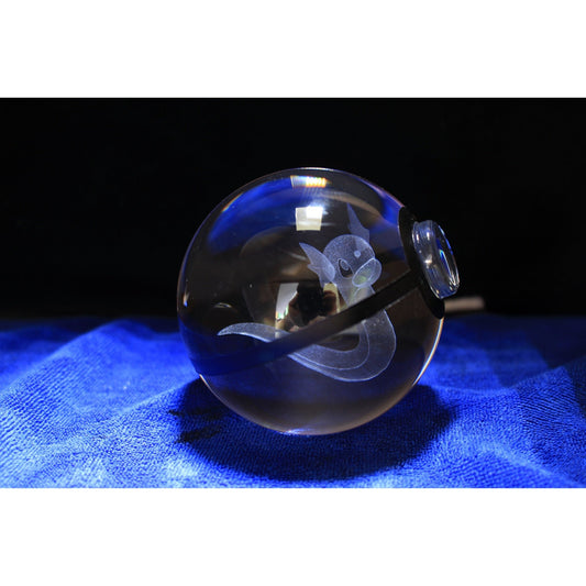 Pokemon 3D Crystal Ball Pokeball Dratini Night Light 8cm XL Size - NEXTLEVELUK