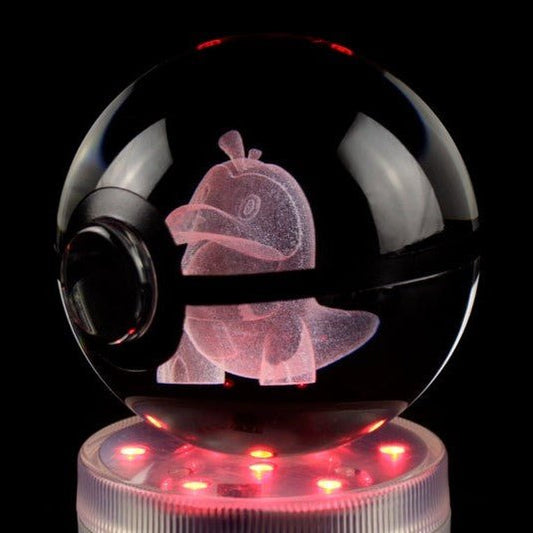 Pokemon 3D Crystal Ball Pokeball Fuecoco Night Light 8cm XL Size - NEXTLEVELUK