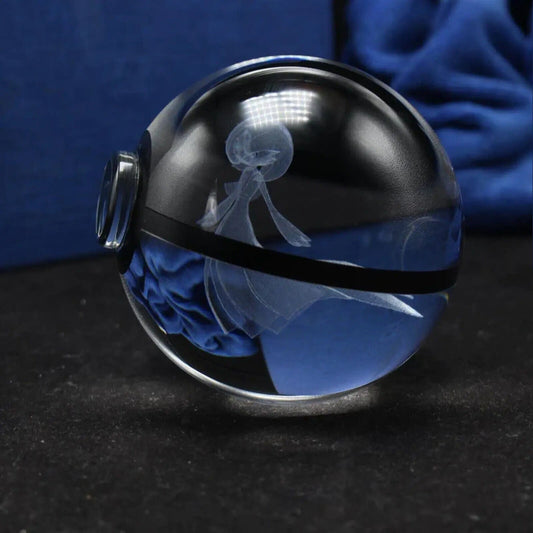 Pokemon 3D Crystal Ball Pokeball Gardevoir Night Light 8cm XL Size - NEXTLEVELUK
