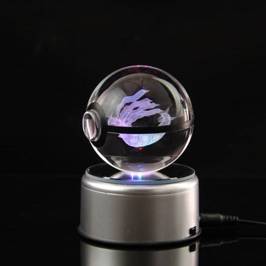 Pokemon 3D Crystal Ball Pokeball Giratina Night Light 8cm XL Size - NEXTLEVELUK