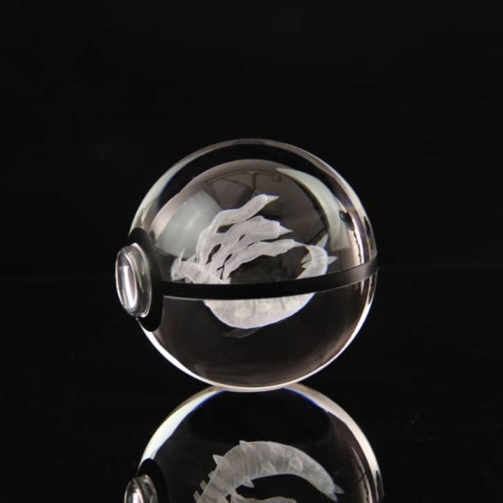 Pokemon 3D Crystal Ball Pokeball Giratina Night Light 8cm XL Size - NEXTLEVELUK
