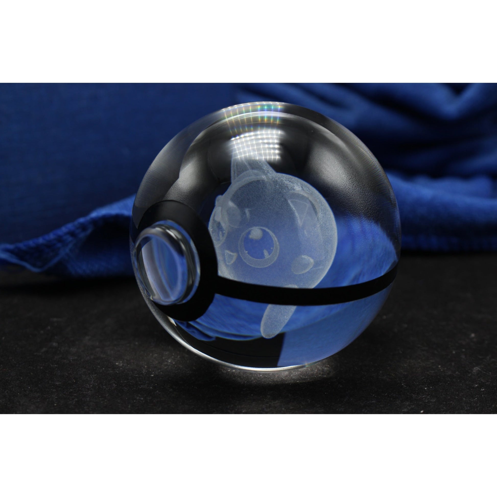 Pokemon 3D Crystal Ball Pokeball Jigglypuff Night Light 8cm XL Size - NEXTLEVELUK