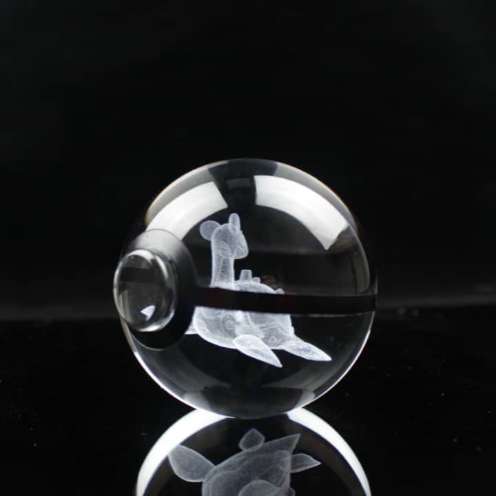 Pokemon 3D Crystal Ball Pokeball Lapras Night Light 8cm XL Size - NEXTLEVELUK