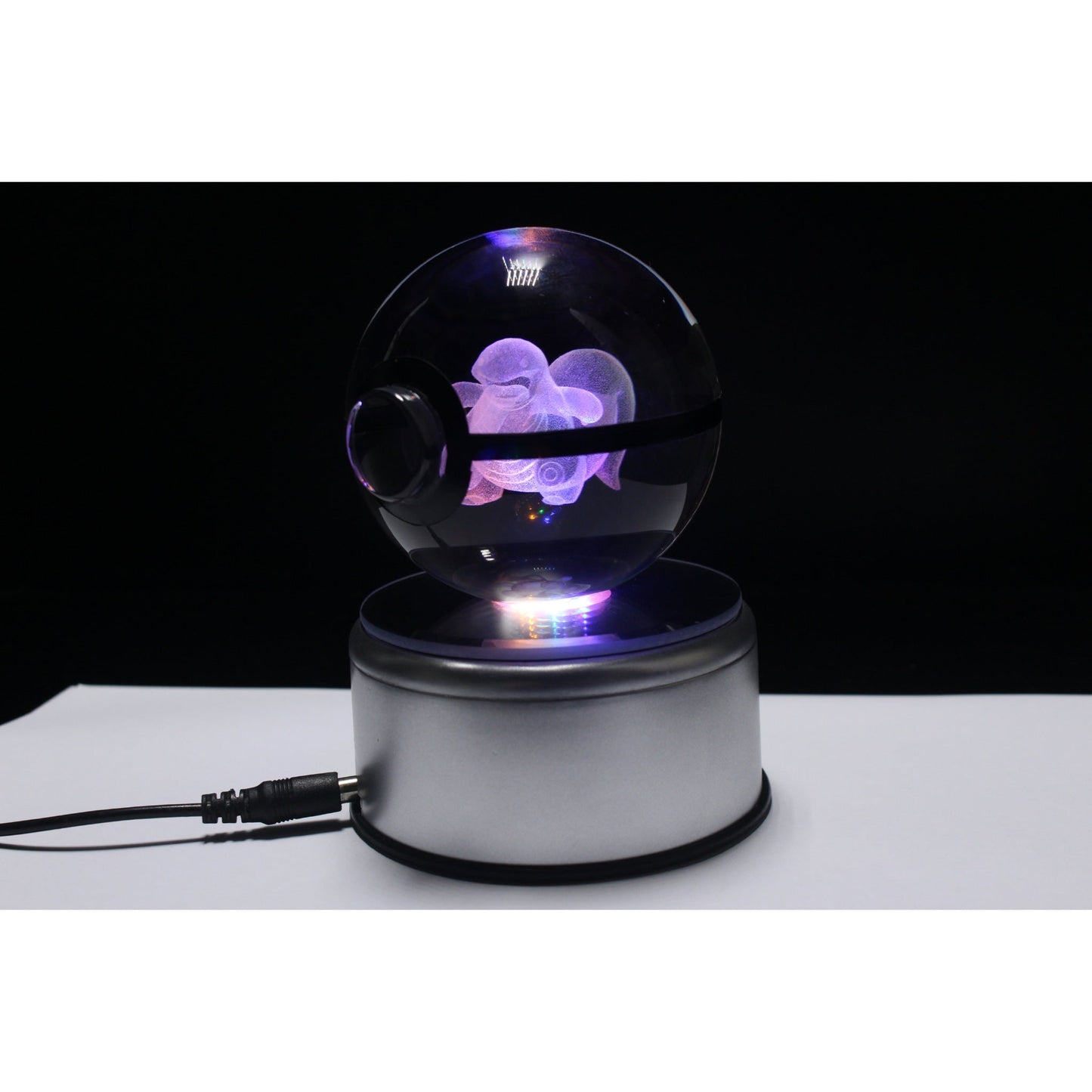 Pokemon 3D Crystal Ball Pokeball Lickitung Night Light 8cm XL Size - NEXTLEVELUK