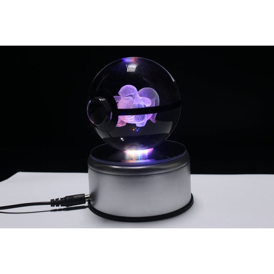 Pokemon 3D Crystal Ball Pokeball Lickitung Night Light 8cm XL Size - NEXTLEVELUK