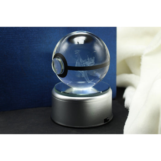 Pokemon 3D Crystal Ball Pokeball Lugia Night Light 8cm XL Size - NEXTLEVELUK