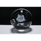 Pokemon 3D Crystal Ball Pokeball Meowth Night Light 8cm XL Size - NEXTLEVELUK