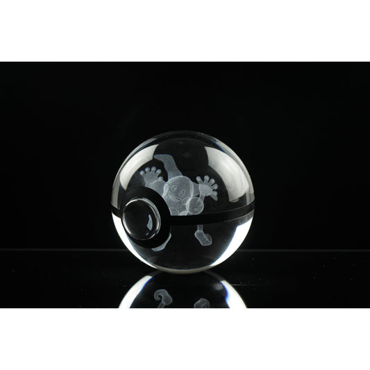 Pokemon 3D Crystal Ball Pokeball Mr Mime Night Light 8cm XL Size - NEXTLEVELUK