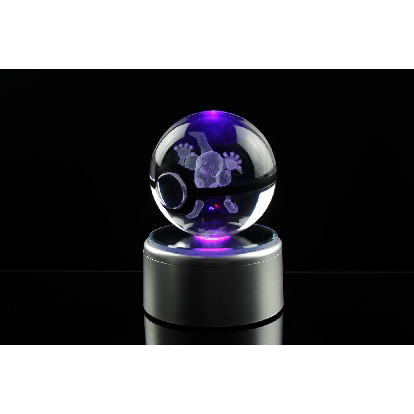 Pokemon 3D Crystal Ball Pokeball Mr Mime Night Light 8cm XL Size - NEXTLEVELUK