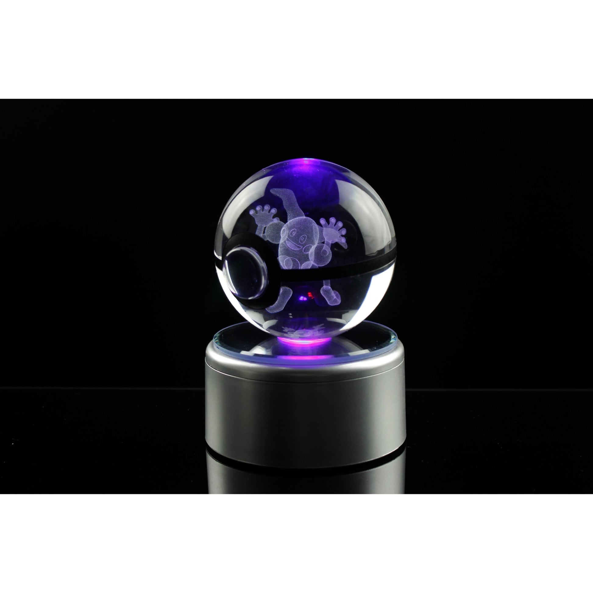 Pokemon 3D Crystal Ball Pokeball Mr Mime Night Light 8cm XL Size - NEXTLEVELUK
