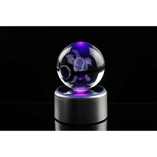 Pokemon 3D Crystal Ball Pokeball Mr Mime Night Light 8cm XL Size - NEXTLEVELUK