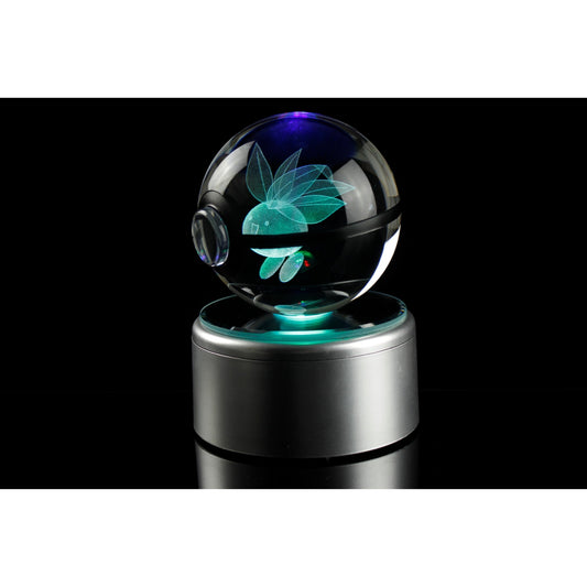 Pokemon 3D Crystal Ball Pokeball Oddish Night Light 8cm XL Size - NEXTLEVELUK