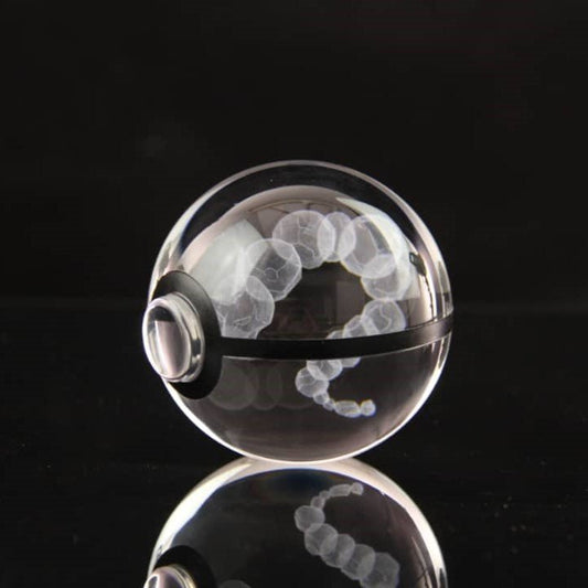 Pokemon 3D Crystal Ball Pokeball Onix Night Light 8cm XL Size - NEXTLEVELUK