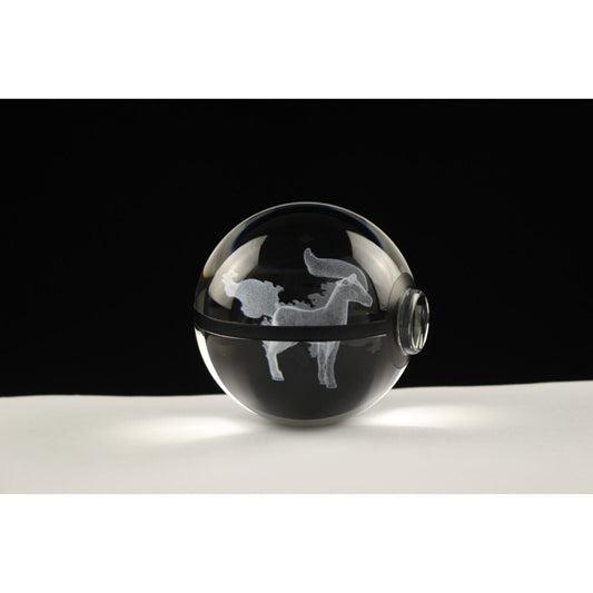 Pokemon 3D Crystal Ball Pokeball Ponyta Night Light 8cm XL Size - NEXTLEVELUK