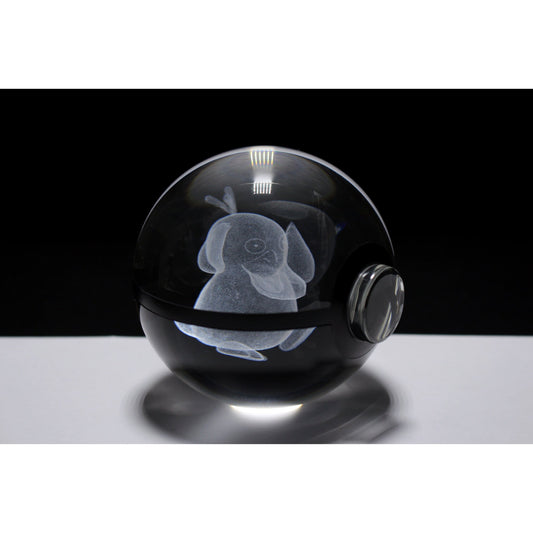 Pokemon 3D Crystal Ball Pokeball Psyduck Night Light 8cm XL Size - NEXTLEVELUK