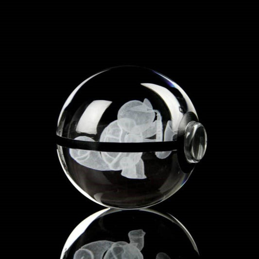 Pokemon 3D Crystal Ball Pokeball Saxophone Squirtle Night Light 8cm XL Size - NEXTLEVELUK