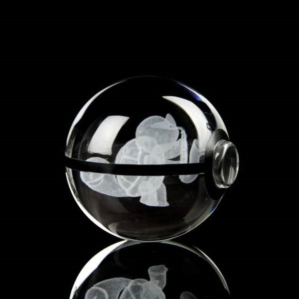 Pokemon 3D Crystal Ball Pokeball Saxophone Squirtle Night Light 8cm XL Size
