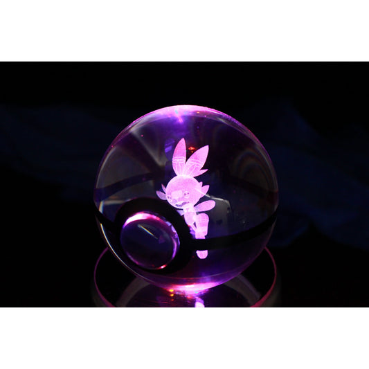 Pokemon 3D Crystal Ball Pokeball Scorbunny Night Light 8cm XL Size - NEXTLEVELUK