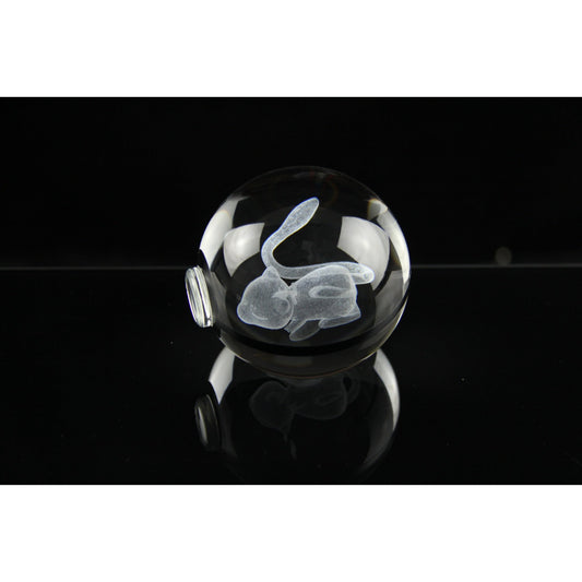 Pokemon 3D Crystal Ball Pokeball Sleep Mew Night Light 8cm XL Size - NEXTLEVELUK