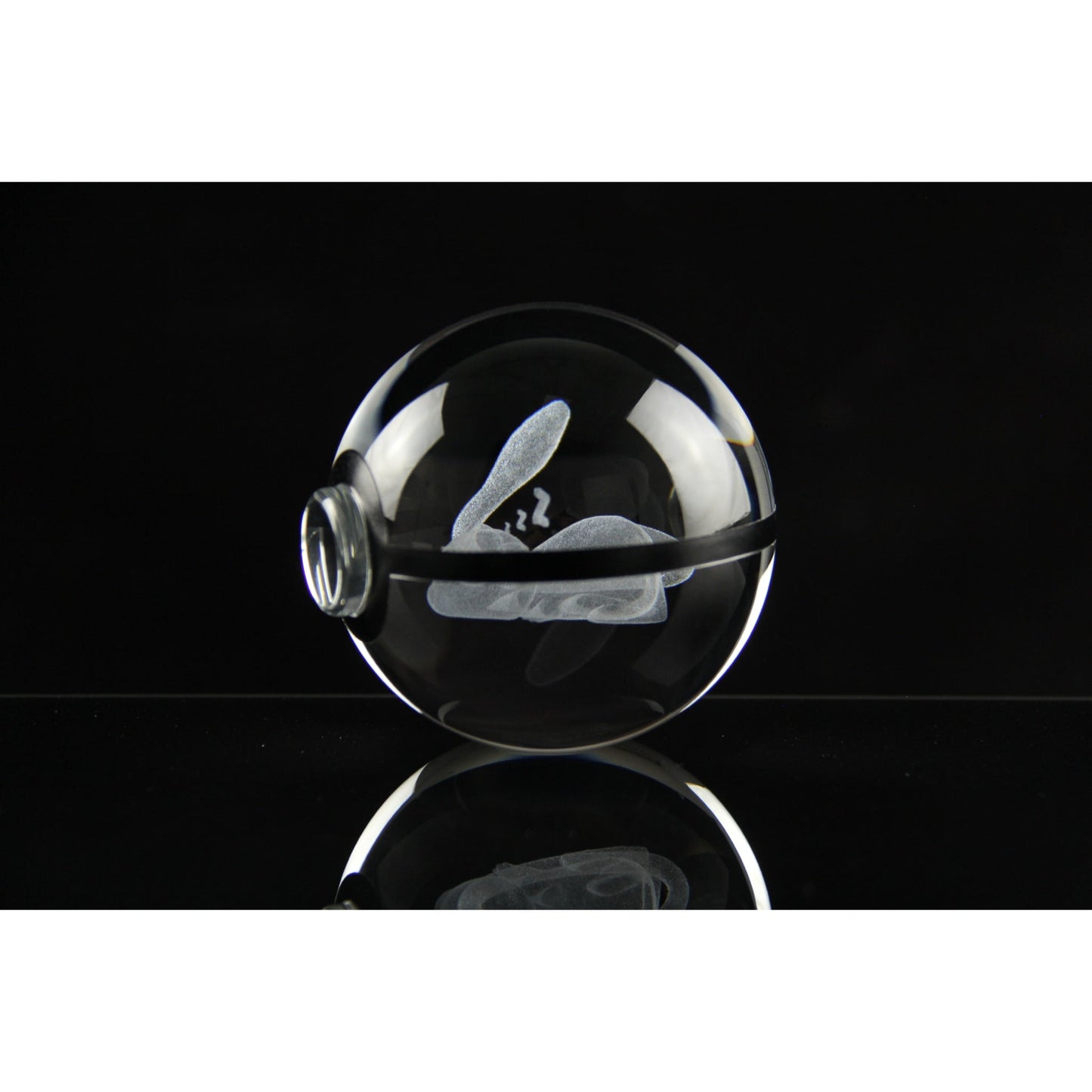 Pokemon 3D Crystal Ball Pokeball Sleep Mew Night Light 8cm XL Size - NEXTLEVELUK