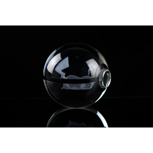 Pokemon 3D Crystal Ball Pokeball Sleep Pikachu Night Light 8cm XL Size - NEXTLEVELUK