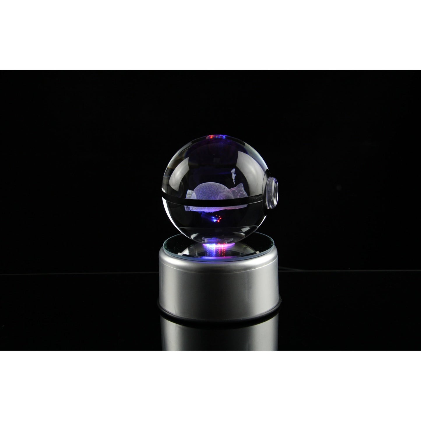 Pokemon 3D Crystal Ball Pokeball Sleep Snorlax Night Light 8cm XL Size - NEXTLEVELUK
