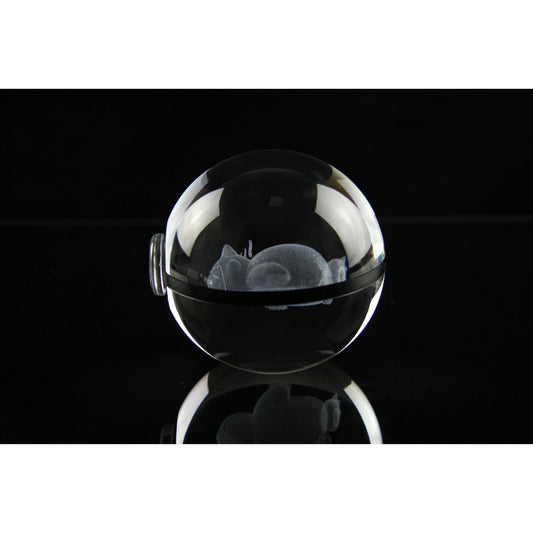 Pokemon 3D Crystal Ball Pokeball Sleep Snorlax Night Light 8cm XL Size - NEXTLEVELUK