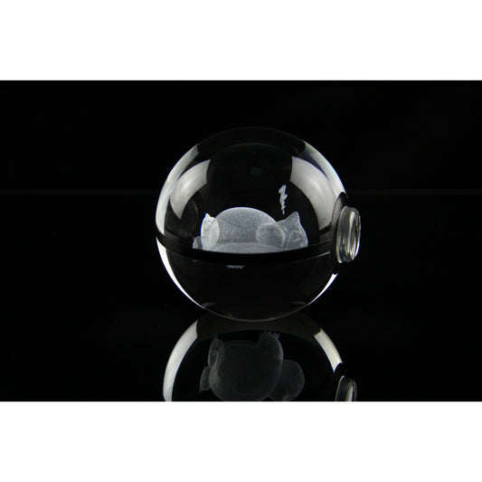 Pokemon 3D Crystal Ball Pokeball Sleep Snorlax Night Light 8cm XL Size - NEXTLEVELUK