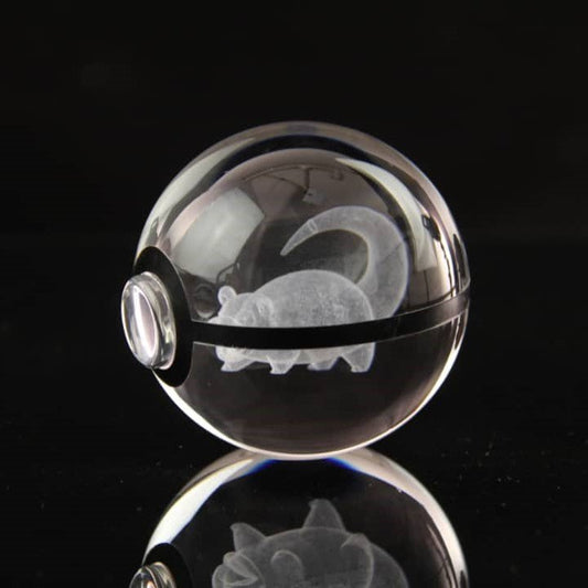 Pokemon 3D Crystal Ball Pokeball Slowpoke Night Light 8cm XL Size - NEXTLEVELUK