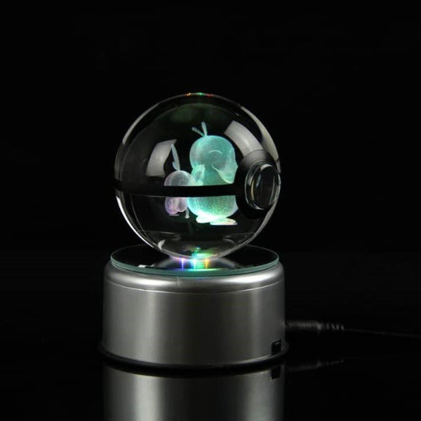 Pokemon 3D Crystal Ball Pokeball Sobble & Psyduck Night Light 8cm XL Size